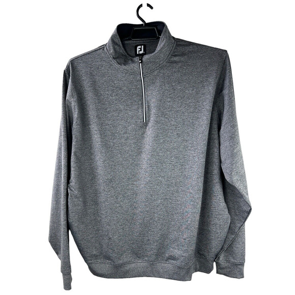 FootJoy Half Zip Pullover Mid Layer Heather Gray Golf Big & Tall Men's Size XXL - Picture 2 of 8